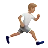 Person Running Facing Right: Medium Skin Tone