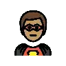 Man Superhero: Medium Skin Tone Emoji 🦸🏽‍♂️ image - OpenMoji style