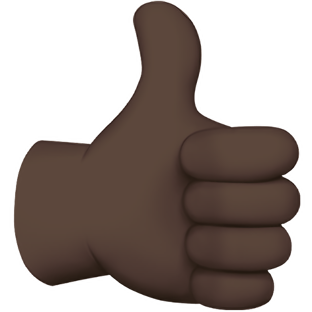Thumbs Up: Dark Skin Tone