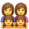Family: Woman, Woman, Girl, Girl Emoji 👩‍👩‍👧‍👧 image - Samsung style