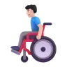Man In Manual Wheelchair: Light Skin Tone Emoji 👨🏻‍🦽 image - Microsoft 3D Fluent style