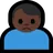 Man Frowning: Dark Skin Tone