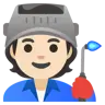 Factory Worker: Light Skin Tone Emoji 🧑🏻‍🏭 image - Google Noto Color style