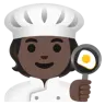 Cook: Dark Skin Tone Emoji 🧑🏿‍🍳 image - Google Noto Color style