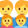 Family: Man, Man, Girl, Boy Emoji 👨‍👨‍👧‍👦 image - Twitter / X (Twemoji) style