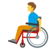 Man In Manual Wheelchair Emoji 👨‍🦽 image - Skype style