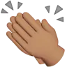 Clapping Hands: Medium Skin Tone Emoji 👏🏽 image - Apple style