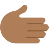 Rightwards Hand: Medium-Dark Skin Tone Emoji 🫱🏾 image - Twitter / X (Twemoji) style