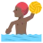 Person Playing Water Polo: Dark Skin Tone