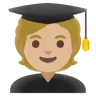 Student: Medium-Light Skin Tone Emoji 🧑🏼‍🎓 image - Google Noto Color style