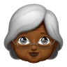 Old Woman: Medium-Dark Skin Tone Emoji 👵🏾 image - Huawei Harmony OS style
