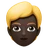 Person: Dark Skin Tone, Blond Hair