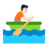 Person Rowing Boat: Light Skin Tone