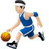 Man Bouncing Ball: Light Skin Tone Emoji ⛹🏻‍♂️ image - Apple style