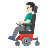 Man In Motorized Wheelchair: Light Skin Tone Emoji 👨🏻‍🦼 image - Google Noto Color style