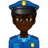Man Police Officer: Dark Skin Tone
