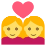 Couple With Heart: Woman, Woman Emoji 👩‍❤️‍👩 image - EmojiTwo style
