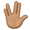 Vulcan Salute: Medium Skin Tone Emoji 🖖🏽 image - Huawei Harmony OS style
