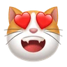 Cara de gato sonriente con ojos de corazón Emoji 😻 image - Huawei Harmony OS style