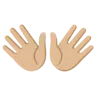 Open Hands: Medium-Light Skin Tone Emoji 👐🏼 image - Google Noto Color style