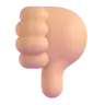Thumbs Down: Medium-Light Skin Tone Emoji 👎🏼 image - Microsoft 3D Fluent style