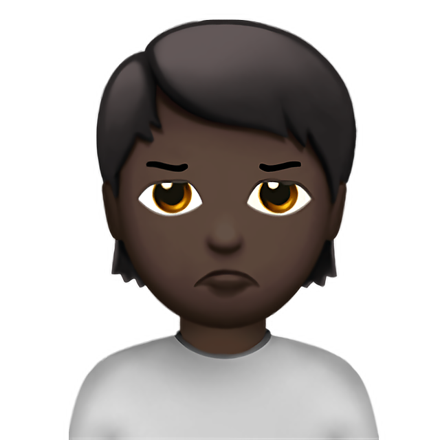 Person Pouting: Dark Skin Tone