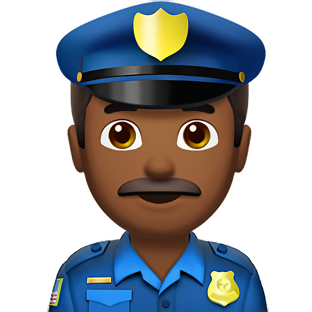 Man Police Officer: Medium-Dark Skin Tone