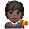 Judge: Dark Skin Tone Emoji 🧑🏿‍⚖️ image - Samsung style