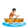 Person Rowing Boat: Light Skin Tone Emoji 🚣🏻 image - Huawei Harmony OS style