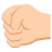 Left-Facing Fist: Medium-Light Skin Tone