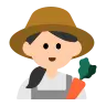 Woman Farmer: Light Skin Tone Emoji 👩🏻‍🌾 image - Tossface style