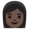 Woman: Dark Skin Tone Emoji 👩🏿 image - Google Noto Color style