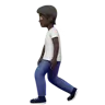 Person Walking: Dark Skin Tone Emoji 🚶🏿 image - Apple style