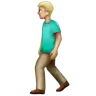Man Walking: Medium-Light Skin Tone Emoji 🚶🏼‍♂️ image - WhatsApp style
