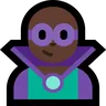 Man Supervillain: Dark Skin Tone Emoji 🦹🏿‍♂️ image - Microsoft Windows 10 Segoe UI Emoji style