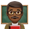 Man Teacher: Medium-Dark Skin Tone Emoji 👨🏾‍🏫 image - Apple style