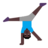 Man Cartwheeling: Dark Skin Tone