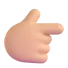 Backhand Index Pointing Right: Medium-Light Skin Tone Emoji 👉🏼 image - Microsoft 3D Fluent style