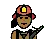 Woman Firefighter: Medium-Dark Skin Tone