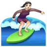 Woman Surfing: Light Skin Tone Emoji 🏄🏻‍♀️ image - WhatsApp style