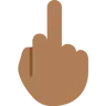 Middle Finger: Medium-Dark Skin Tone Emoji 🖕🏾 image - Twitter / X (Twemoji) style