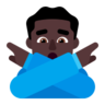 Man Gesturing No: Dark Skin Tone Emoji 🙅🏿‍♂️ image - Microsoft Classic 2D style