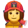 Woman Firefighter Emoji 👩‍🚒 image - Samsung style