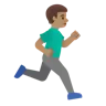 Man Running Facing Right: Medium Skin Tone Emoji 🏃🏽‍♂️‍➡️ image - Google Noto Color style