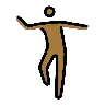 Man Dancing: Medium-Dark Skin Tone Emoji 🕺🏾 image - OpenMoji style