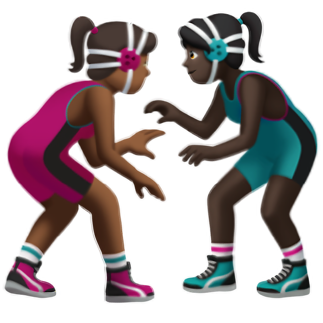 Women Wrestling: Medium-Dark Skin Tone, Dark Skin Tone
