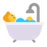Person Taking Bath: Medium-Dark Skin Tone Emoji 🛀🏾 image - Microsoft Classic 2D style