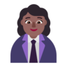 Woman Office Worker: Medium-Dark Skin Tone Emoji 👩🏾‍💼 image - Microsoft Classic 2D style