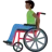 Man In Manual Wheelchair: Dark Skin Tone