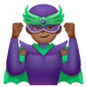 Man Supervillain: Medium-Dark Skin Tone Emoji 🦹🏾‍♂️ image - Samsung style
